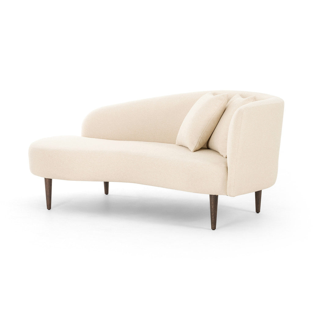 Chaise en teck recyclé à bord vif et pieds sculpturaux en acier