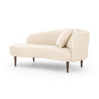 Chaise en teck recyclé à bord vif et pieds sculpturaux en acier