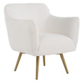 Banc d'appoint rembourré en polyester moussé avec cadre en fer bronze