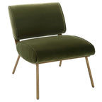 Fauteuil rayé à dossier haut en érable vieilli avec clous décoratifs