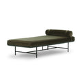 Banquette traversin appui-tête pieds en acier minces chaise longue rembourrée