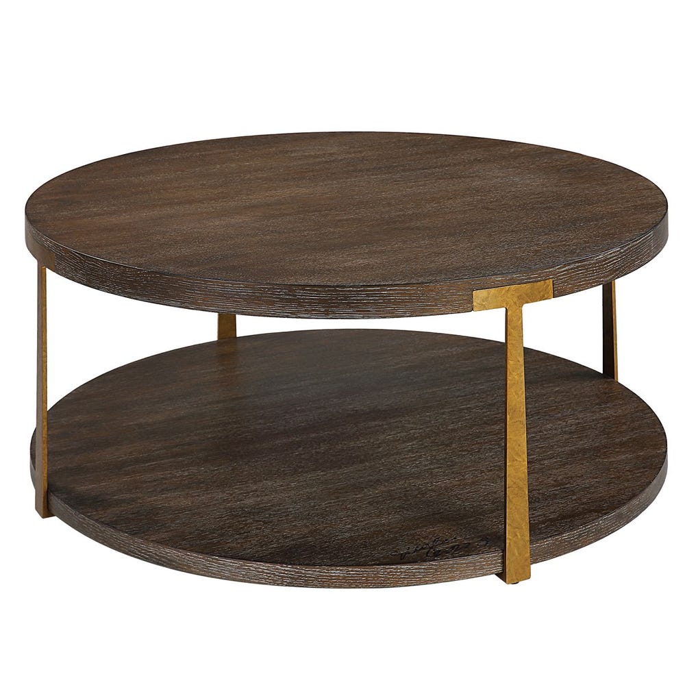 Table basse rustique avec plateau en verre et habillage en rotin naturel