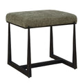 Petit banc rembourré de mousse avec pieds en fer bronze antique