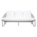 Chaise longue en fausse toison taupe avec cadre enveloppé et suspension S-Spring
