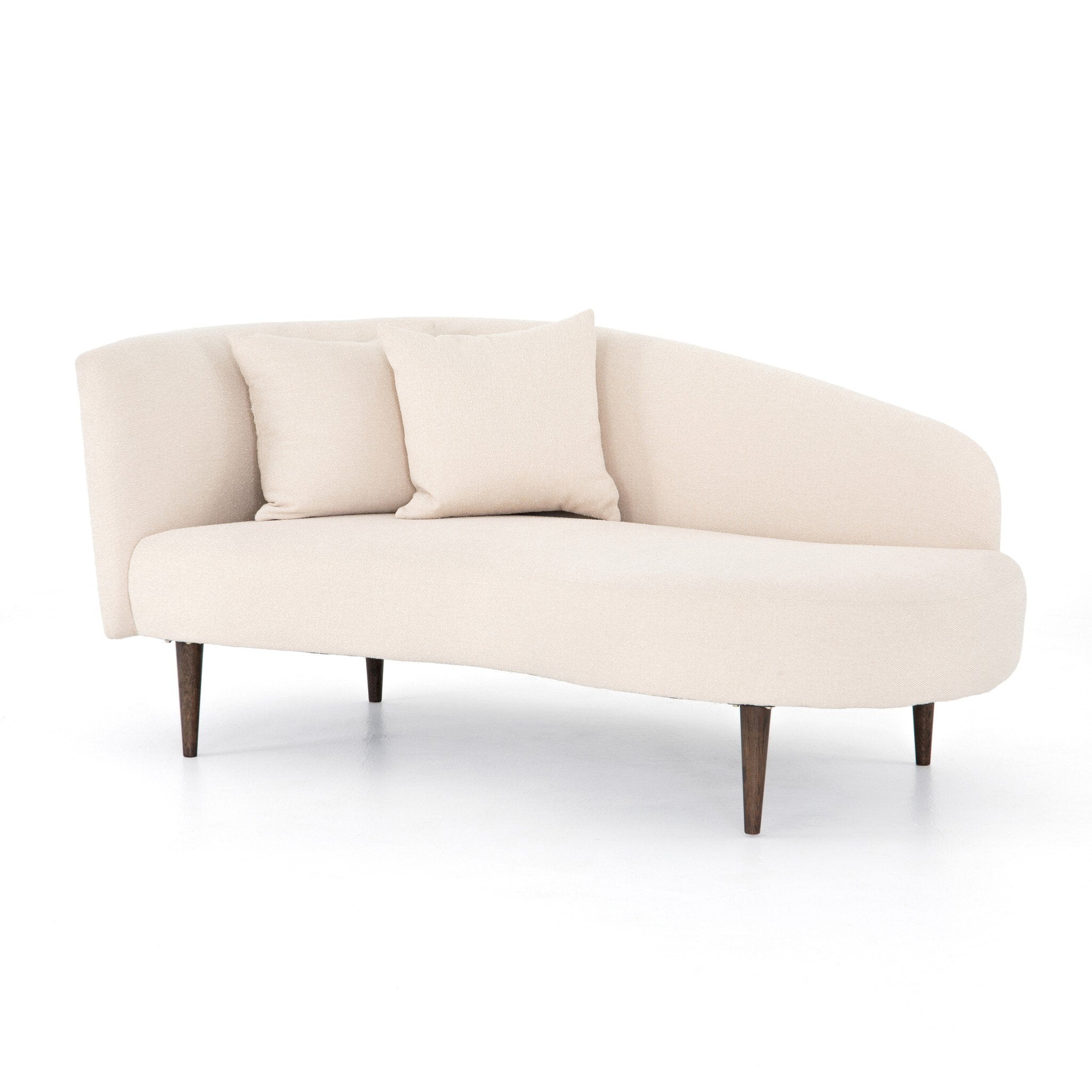 Chaise en teck recyclé à bord vif et pieds sculpturaux en acier