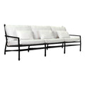 Canapé d'extérieur en, assise profonde, aluminium et sable noir