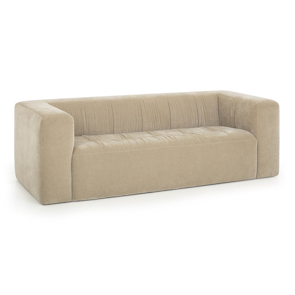 Fauteuil d'appoint en velours vert olive et acier inoxydable laitonné